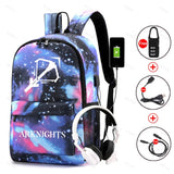 Arknights Backpack Anti-Theft Rucksack USB Charging Laptop Bag