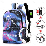 Arknights Backpack Anti-Theft Rucksack USB Charging Laptop Bag