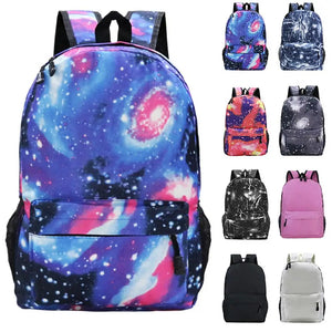 Starry Sky Backpack Galaxy Stars Universe Space School Bag Laptop Travel Bags