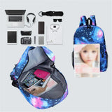 Starry Sky Backpack Galaxy Stars Universe Space School Bag Laptop Travel Bags