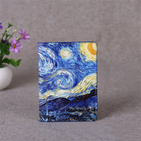 Starry Sky Passport Cover Document Case Bag Pu Leather Travel Wallet