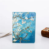 Starry Sky Passport Cover Document Case Bag Pu Leather Travel Wallet