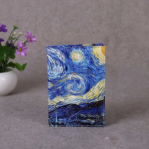 Starry Sky Passport Cover PU Leather Travel Wallet for Passports