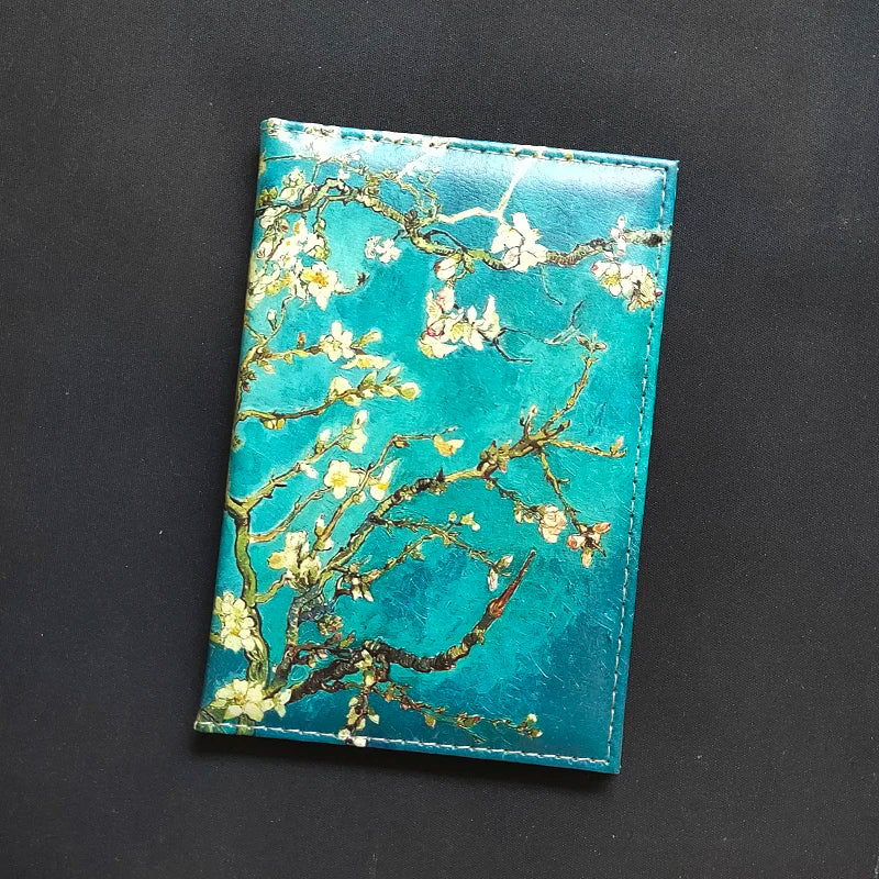 Starry Sky Passport Holder Pu Leather Travel Wallet Landscape Passport Cover