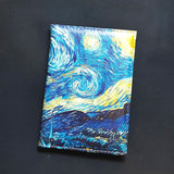 Starry Sky Passport Holder Pu Leather Travel Wallet Landscape Passport Cover