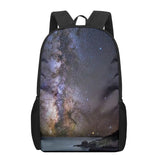 Starry Sky Night View Landscape School Bag 3D Print Backpack Kids Kindergarten