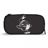 Cartoon Spaceman Pencil Case Double Cabinet Boys Girls Cosmetic Bag