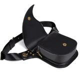 Steam Punk Leather Waist Bag Serpentine Crossbody Bag