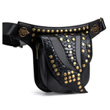 Steam Punk Leather Waist Bag Serpentine Crossbody Bag