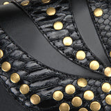 Steam Punk Leather Waist Bag Serpentine Crossbody Bag
