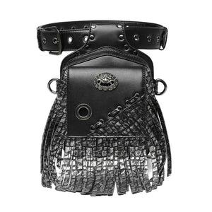 Steam Punk Men's Waist Bag PU Leather Outdoor Tactical Bag