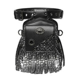 Steam Punk Men's Waist Bag PU Leather Outdoor Tactical Bag