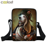 Steampunk Rottweiler Shoulder Dog Messenger Bag for Women