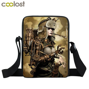 Steampunk Rottweiler Shoulder Dog Messenger Bag for Women
