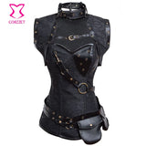 Steampunk Faux Leather Waist Belt Bag Gothic Corset Accessory