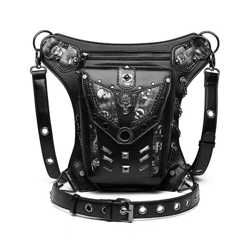 Steampunk Chain Bag Single Shoulder Messenger Waist Fanny Pack Purse Sac Banane