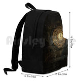 Distressed Golden Clock Outdoor Hiking Backpack