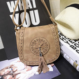 Steampunk Retro British Leather Crossbody Bag Rivet Rock Party Handbag