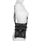 Steampunk Retro Motorcycle Bag Pu Leisure Waist Bag Outdoor Cy...