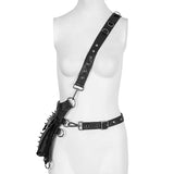 Steampunk Retro Motorcycle Bag Pu Leisure Waist Bag Outdoor Cy...