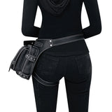 Steampunk Rock Waist Leg Hip Belt Bag Women Chain Rivet Messenger