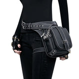 Steampunk Rock Waist Leg Hip Belt Bag Women Chain Rivet Messenger
