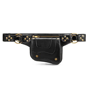 Steampunk Motorcycle Men's Chest Bag Outdoor Leisure Mobile Phone Pocket Waist B