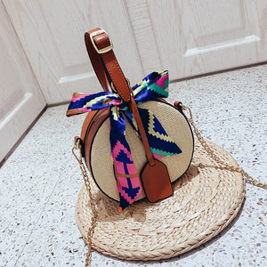 Steel Straw Beach Bag Ladies Shoulder Crossbody Bags for Women