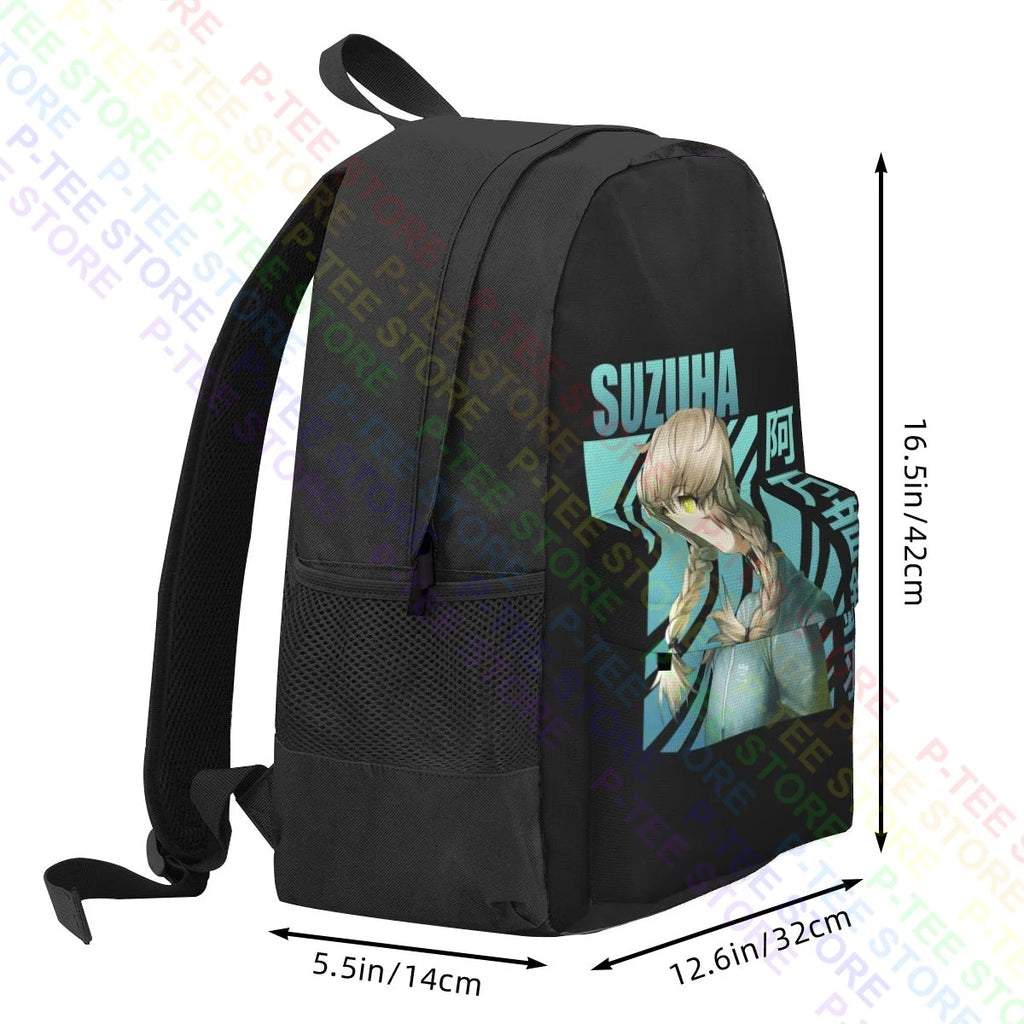 Steins Gate Suzuha Amane Large Capacity Backpack Vintage Art Print