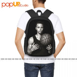 Steph Curry Portrait Backpack Bookbag Outdoor Running Gym Bag