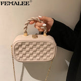 Women Small Crossbody Bag Chocolate Plaid Handbags Clutch Evening Party Bag