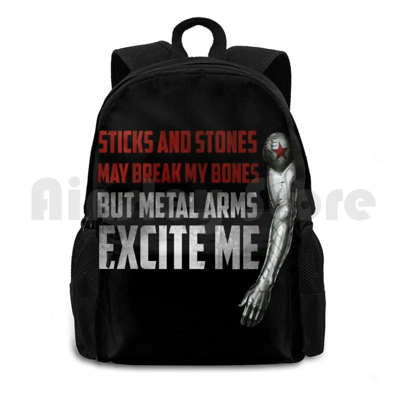 Waterproof Hiking Backpack Bucky Barnes Rhianna S M Typography