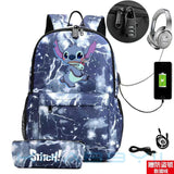 Stitch Backpack Cosplay Cartoon Travel Shoulder Bags Teens School Bags