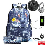 Stitch Backpack Cosplay Cartoon Travel Shoulder Bags Teens School Bags