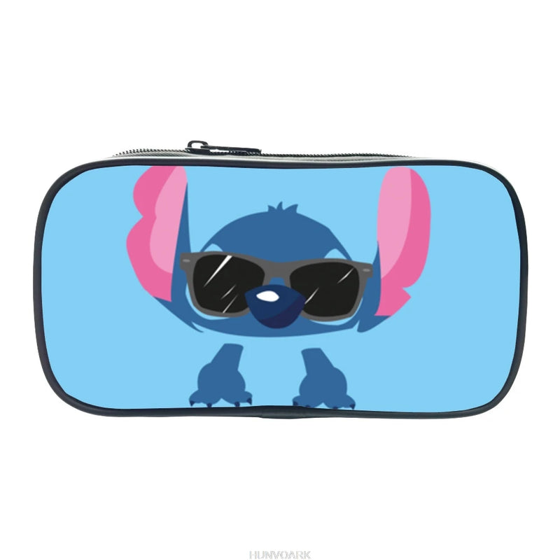 Stitch Cartoon Anime Pencil Case Nylon Pencil Box School Pen Bag Wallet