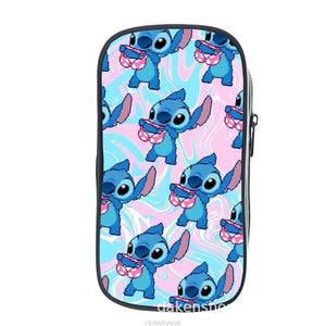 Stitch Cartoon Anime Pencil Case Nylon Pencil Box School Pen Bag Wallet