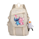 Stitch Student Backpack College Book School Bag Lady Backpacks Mesh Nylon