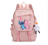 Stitch Student Backpack College Book School Bag Lady Backpacks Mesh Nylon