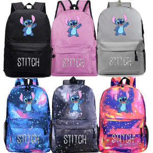 Stitch Students Boys Girls Back to School Gift Mochila Pattern Laptop Backpack