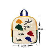 Stitching Flip School Bag for Boys and Girls Small Backpack Shoulder Bag