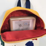 Stitching Flip School Bag for Boys and Girls Small Backpack Shoulder Bag