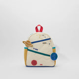 Canvas Backpack with Star Ball Embroidery