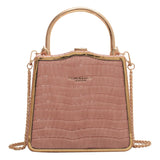 Stone Box Bags Metal Short Handle Women Handbag Shoulder