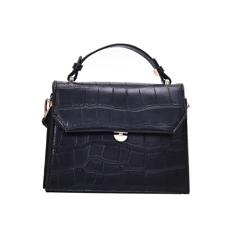 Stone Patent Crossbody Bag for Women Small Handbag PU Leather Ladies Evening Bag