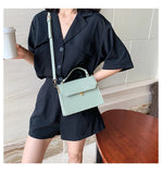 Stone Patent Crossbody Bag Small Handbag PU Leather Hand Ba