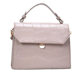 Stone Patent Crossbody Bag Small Handbag PU Leather Hand Ba