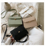 Stone Patent Crossbody Bag Small Handbag PU Leather Hand Ba