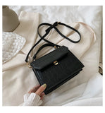 Stone Patent Crossbody Bag Small Handbag PU Leather Hand Ba