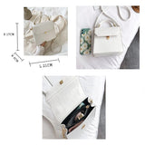 Stone Patent Crossbody Bag Women Small Handbag PU Leather Hand Bag