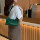 Stone Patent Crossbody Bag Women Small Handbag PU Leather Evening Bag